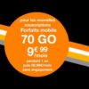 🔖 Orange, forfait illimité/70Go à 10€/mois (1 an)