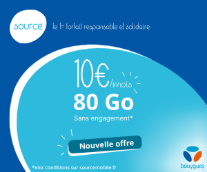 🔖 Source Mobile, illimité/80Go à 10€/mois (sans limite)