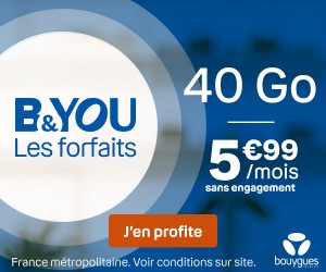 🔖 B&You, illimité/40Go à 6€/mois (sans limite)