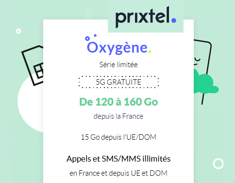 Prixtel forfait 5G 120Go