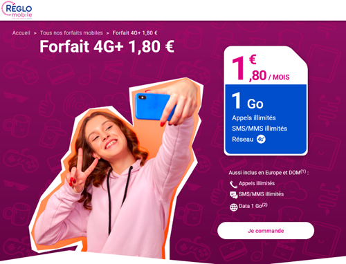 🔖 Réglo Mobile, illimité/1Go à 2€/mois (sans limite)