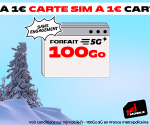 🔖 NRJ Mobile, illimité/100Go en 5G à 12€/mois (sans limite)
