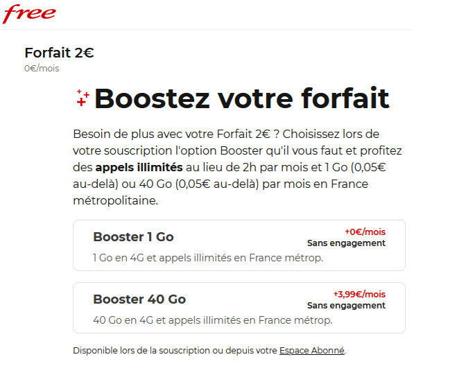 🔗 (clients) Free, illimité/1Go à 0€/mois (sans limite)