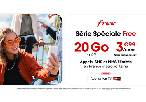 Free série spéciale 20Go 4€ par mois