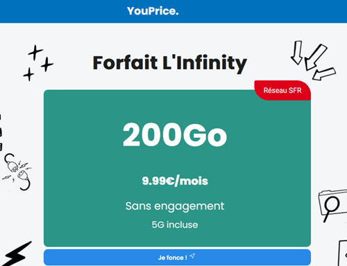 Youprice Infinity SFR 200Go 10e 5G
