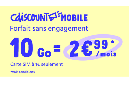 Cdiscount Mobile 10Go 3€