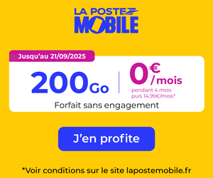 La Poste Mobile forfait 200Go promo