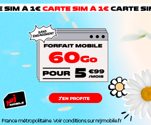 NRJ Mobile forfait 60Go 6€