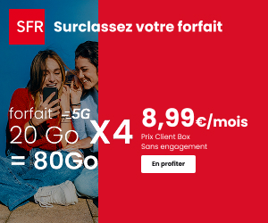 SFR forfait 80Go 9€