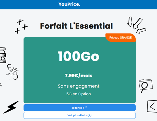 Youprice 100Go Orange