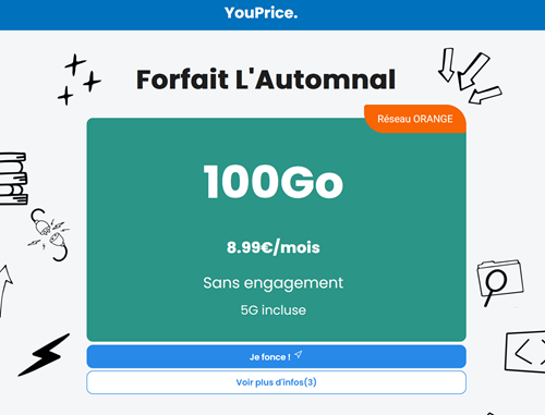 Youprice Orange Automnal 5G 100Go 9€