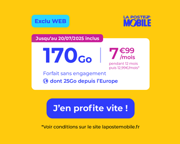 La Poste Mobile forfait 170Go