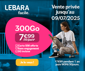 Lebara forfait 5G 300Go