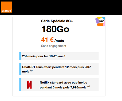 Orange forfait 5G+
