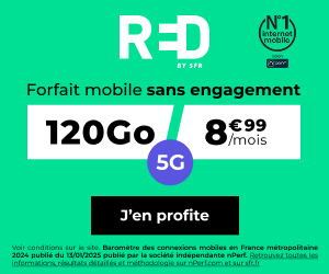 Red by SFR forfait 5G 120Go 9€