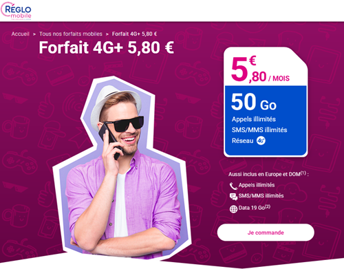 Réglo forfait 50Go 6€