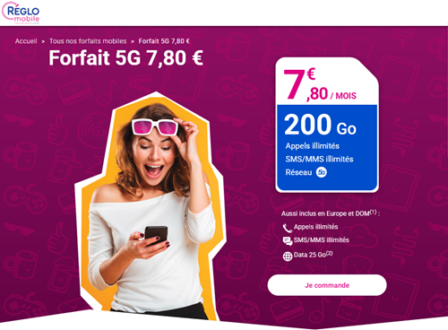 Reglo forfait 5G 200Go