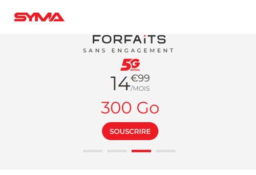 Syma forfait 5G 300Go