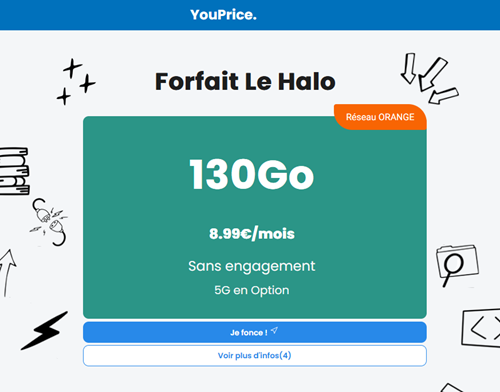 Youprice Orange 130Go Halo