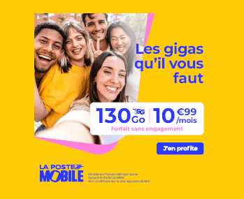 La Poste Mobile forfait 130Go 11€
