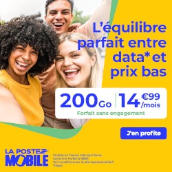 La Poste Mobile forfait 200Go 15€