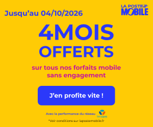 La Poste Mobile promo 4 mois offerts