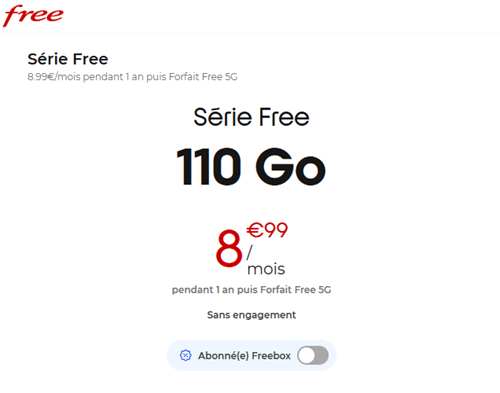 Série Free Mobile 110Go