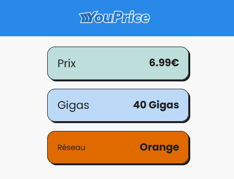 Youprice Orange 40Go 7e