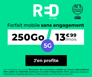 Red by SFR forfait 5G 250Go
