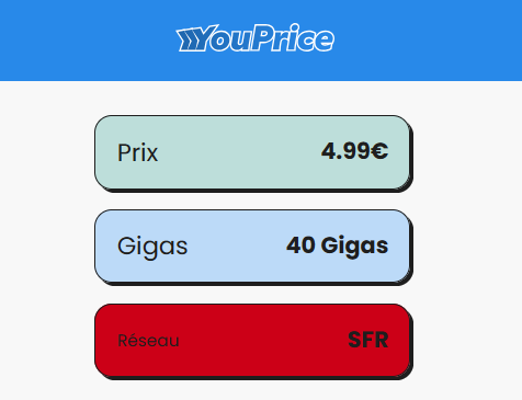 Youprice SFR 40Go 5e
