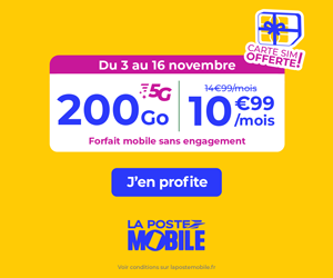 La Poste Mobile 200Go 11€