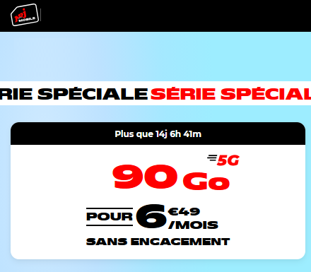 NRJ Mobile forfait 5G 90Go