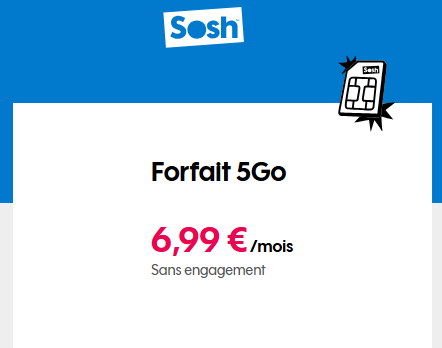 Sosh forfait 5Go