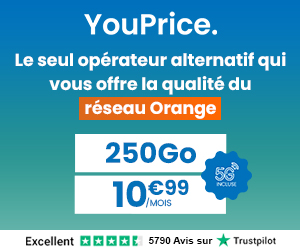 Youprice 5G 250Go réseau Orange