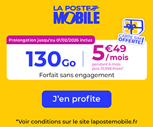 La Poste Mobile 130Go 5-50€