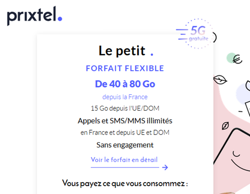 Prixtel Le Petit forfait 5G
