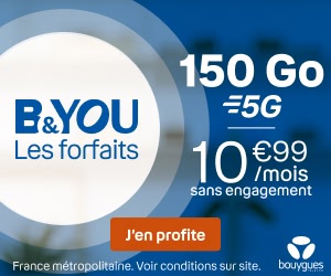 BandYou forfait 5G 150Go 11€