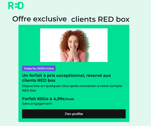 Offre exclu clients Box Red by SFR