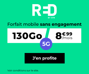 Red by SFR forfait 5G 130Go 9€