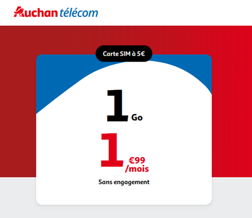 Auchan Telecom forfait 1Go