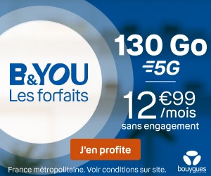 BandYou forfait 5G 130Go 13€