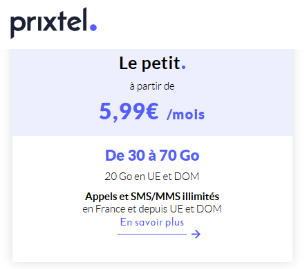 Prixtel forfait Le petit