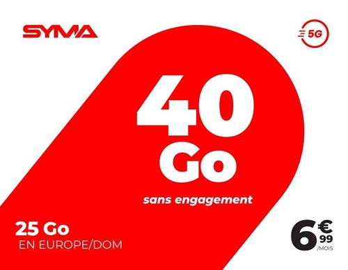 Syma forfait 5G 40go