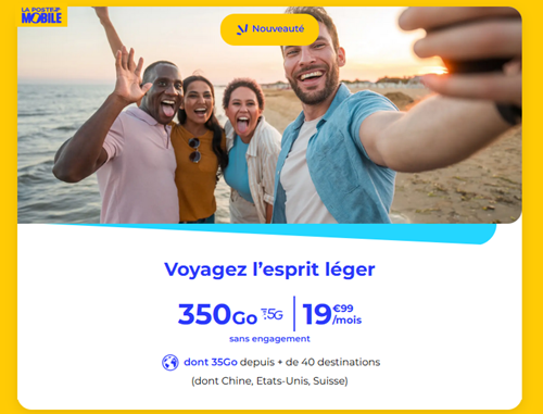 La Poste Mobile forfait Voyage