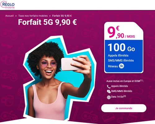Réglo forfait 5G 100Go
