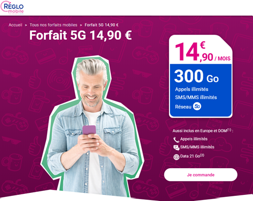 Réglo forfait 5G 300Go