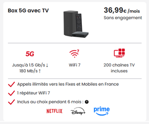 SFR Box 5G + TV