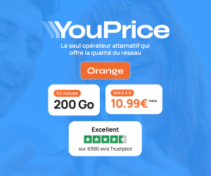 Youprice forfait 5G Orange 200Go