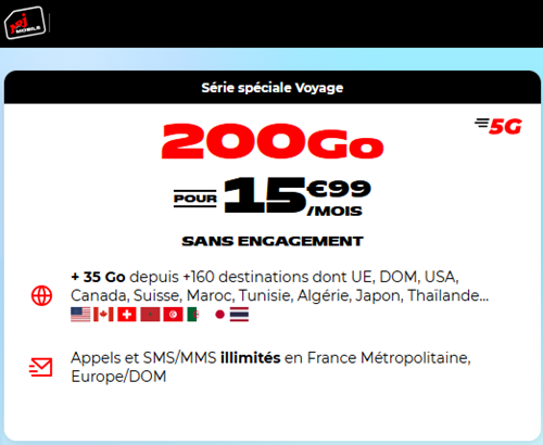NRJ Mobile Série Spéciale Voyage
