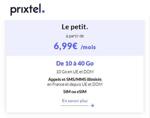 Prixtel le petit 10Go